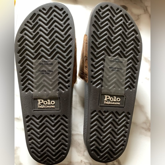 🎈HOST PICK🎈Men’s Polo Ralph Lauren Suede Slides Sandals Flip Flops - Picture 2 of 5